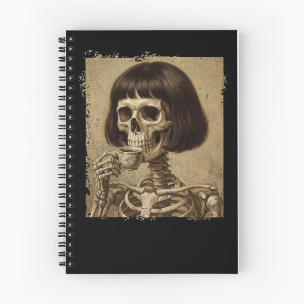 Item preview, Skeleton Drinking Tea Bob Haircut Spooky Skull designed and sold by d247.