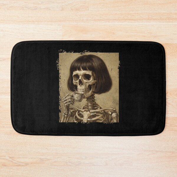 Item preview, Skeleton Drinking Tea Bob Haircut Spooky Skull designed and sold by d247.