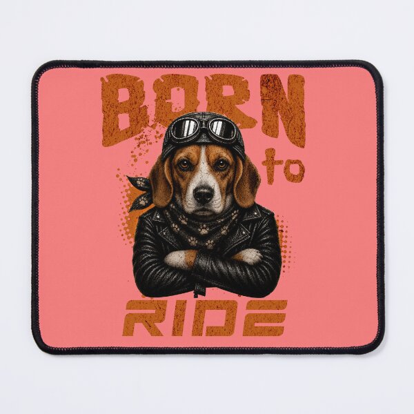 Item preview, Beagle Biker Design – Born To Ride Funny Motorcycle Beagle Gift designed and sold by PixelsPaws.