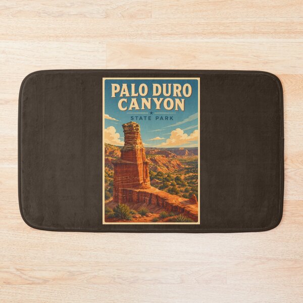 Item preview, Palo Duro Canyon Texas Illustration Travel Art Vintage designed and sold by KrisSidDesigns.