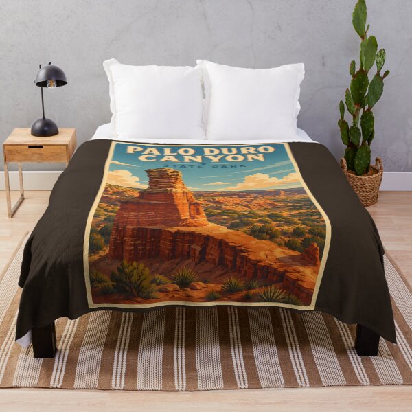 Item preview, Ilustración del Cañón de Palo Duro, Texas, Arte de Viajes Vintage designed and sold by KrisSidDesigns.