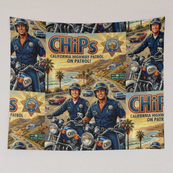 Item preview, On Patrol! – CHiPs Fine Art Print designed and sold by Art's Diner.