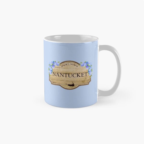 Item preview, Nantucket Island Vintage Floral Coastal Sign designed and sold by Coastal Joy.
