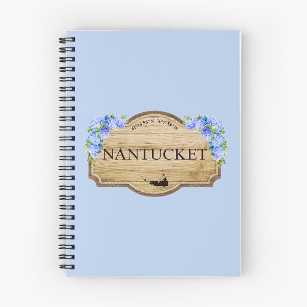 Item preview, Nantucket Island Vintage Floral Coastal Sign designed and sold by Coastal Joy.