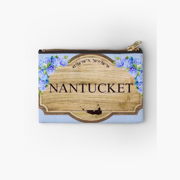 Item preview, Nantucket Island Vintage Floral Coastal Sign designed and sold by Coastal Joy.