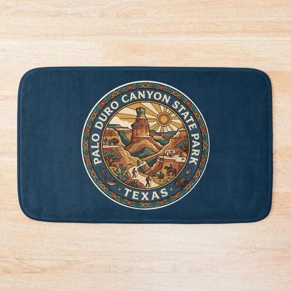 Item preview, Palo Duro Canyon State Park Texas Illustration Travel Art Badge designed and sold by KrisSidDesigns.