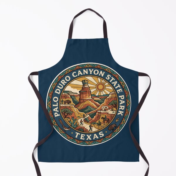 Item preview, Palo Duro Canyon State Park Texas Illustration Travel Art Badge designed and sold by KrisSidDesigns.