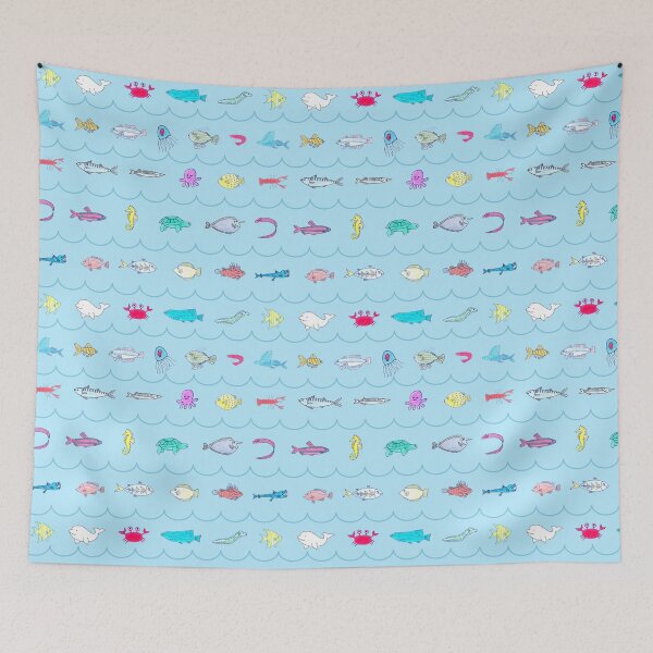 Item preview, Lindos peces dibujados a mano designed and sold by Boy and Belugee.