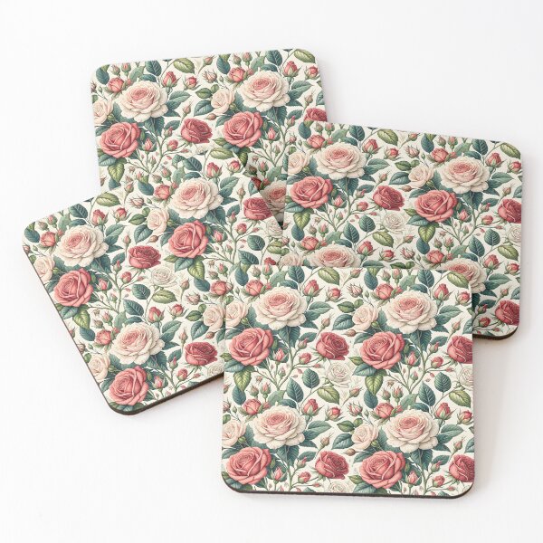 Item preview, Romantic Vintage Rose Garden Pattern designed and sold by Petal & Pattern Co.