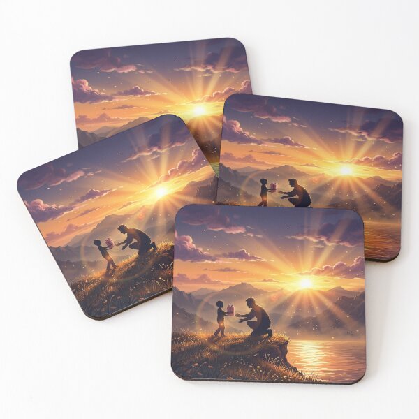 Item preview, Sunset Gift: A Moment Between Father and Child designed and sold by RetroSystemCo.