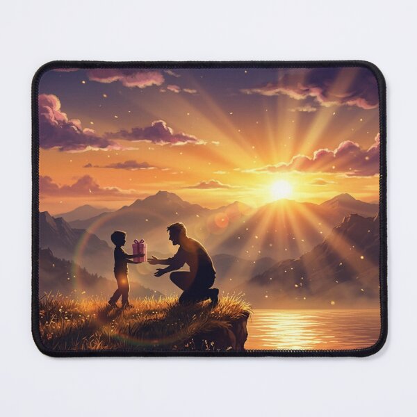 Item preview, Sunset Gift: A Moment Between Father and Child designed and sold by RetroSystemCo.