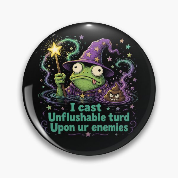 Item preview, I cast Unflushable turd Upon ur Enemies Funny Frog designed and sold by ZACK ART.