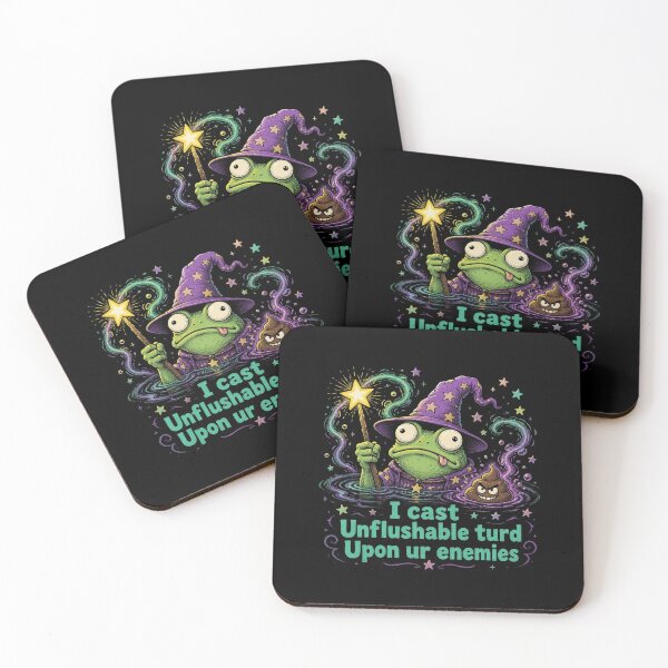 Item preview, I cast Unflushable turd Upon ur Enemies Funny Frog designed and sold by ZACK ART.