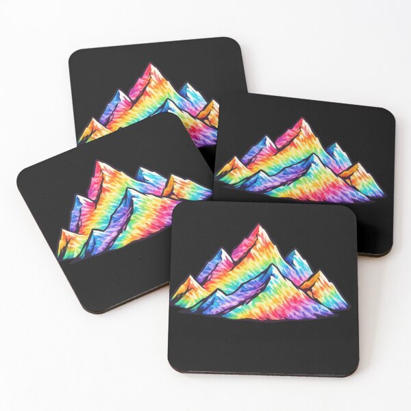 Item preview, Rainbow Mountains Colorful Geometric Peak Art designed and sold by jgvisualarts.