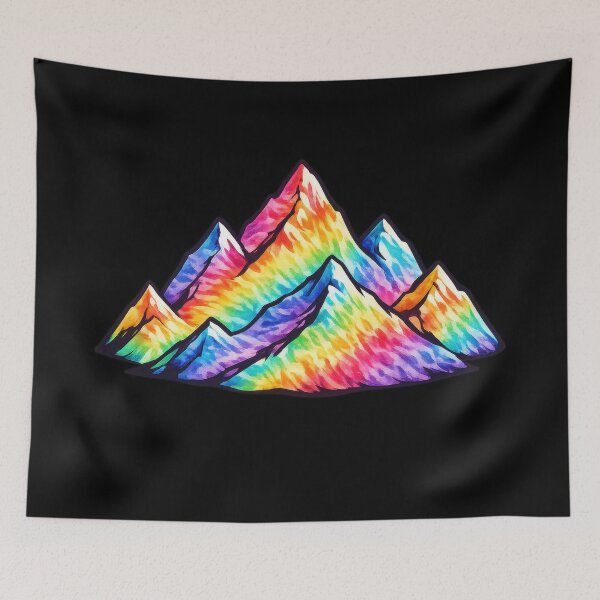 Item preview, Rainbow Mountains Colorful Geometric Peak Art designed and sold by jgvisualarts.