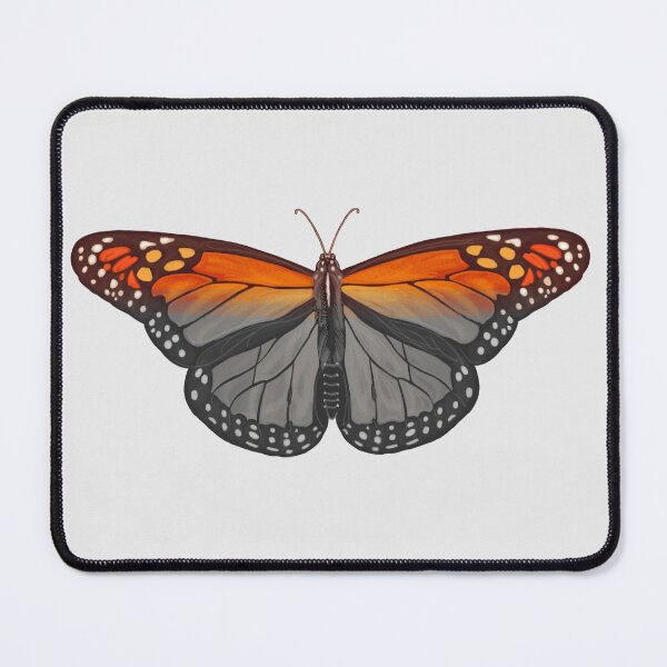 Item preview, Monarch Butterfly, color - black - white, handpainted 1 designed and sold by AK-Hevonen.