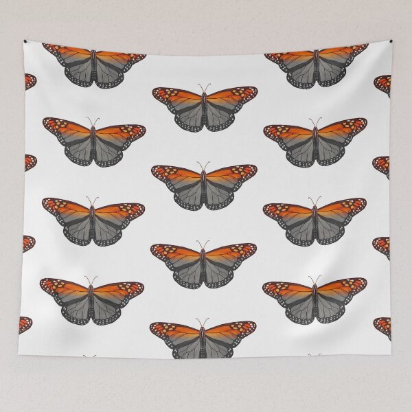 Item preview, Monarch Butterfly, color - black - white, handpainted 1 designed and sold by AK-Hevonen.