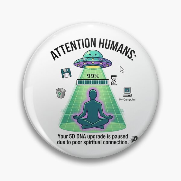 Item preview, 5D DNA Upgrade Paused Funny Alien Spiritual Humor T-Shirt designed and sold by Agith Loren – Digital Shadows.