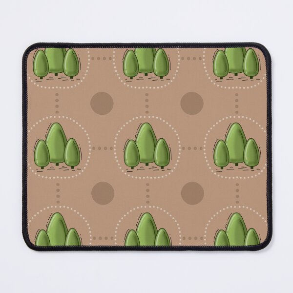Item preview, Cute green tree seamless pattern on beige background with dotted circles, playful nature illustration for fabric and wallpaper. designed and sold by KotchySmile.