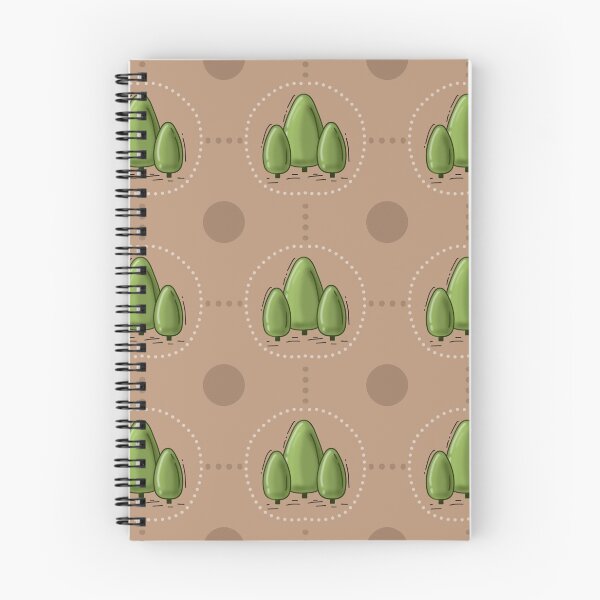 Item preview, Cute green tree seamless pattern on beige background with dotted circles, playful nature illustration for fabric and wallpaper. designed and sold by KotchySmile.