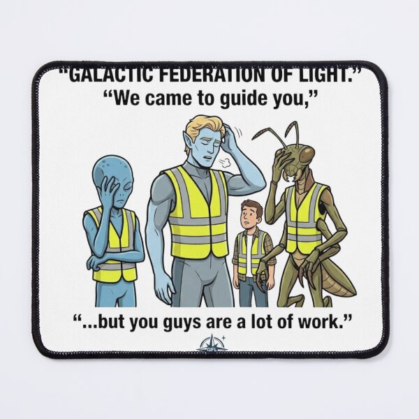 Item preview, Galactic Federation Of Light Funny Alien Safety Vest T-Shirt designed and sold by Agith Loren – Digital Shadows.