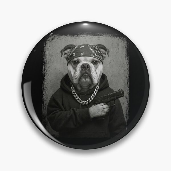 Item preview, Urban Bulldog Bandana Chain Dog Wearing Hoodie designed and sold by d247.
