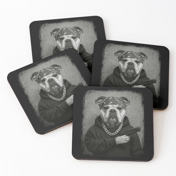 Item preview, Urban Bulldog Bandana Chain Dog Wearing Hoodie designed and sold by d247.
