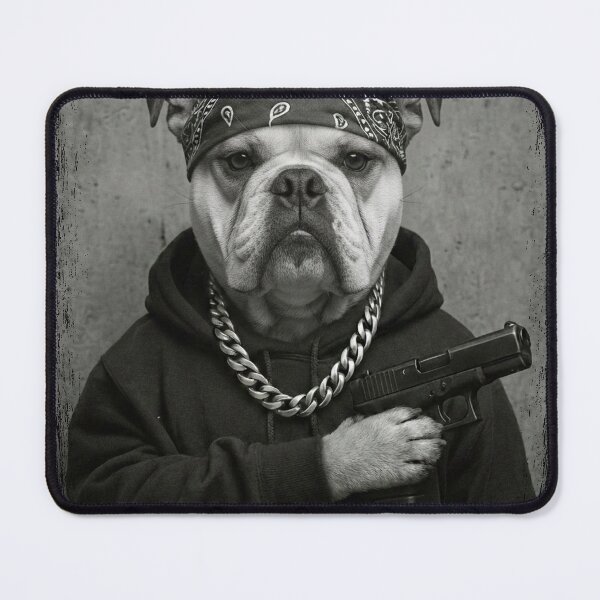 Item preview, Urban Bulldog Bandana Chain Dog Wearing Hoodie designed and sold by d247.