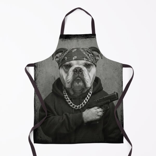 Item preview, Urban Bulldog Bandana Chain Dog Wearing Hoodie designed and sold by d247.