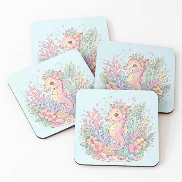 Item preview, Pastel Tropical Seahorse Paradise. designed and sold by MyshopnameSell.