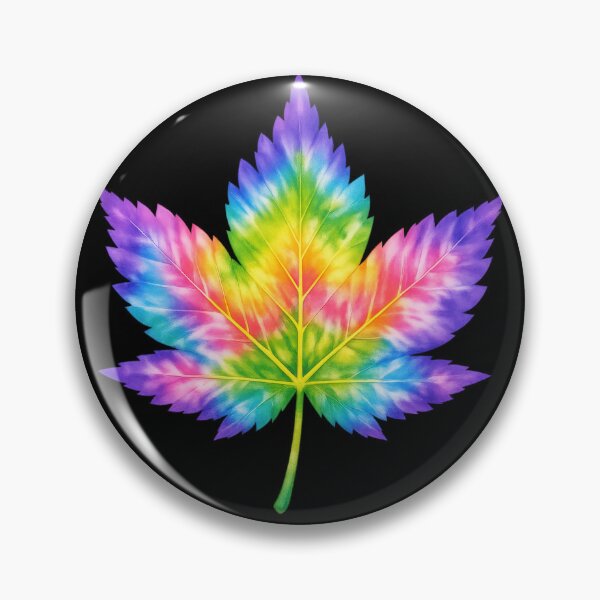 Item preview, Rainbow Tie-Dye Cannabis Leaf Art designed and sold by jgvisualarts.