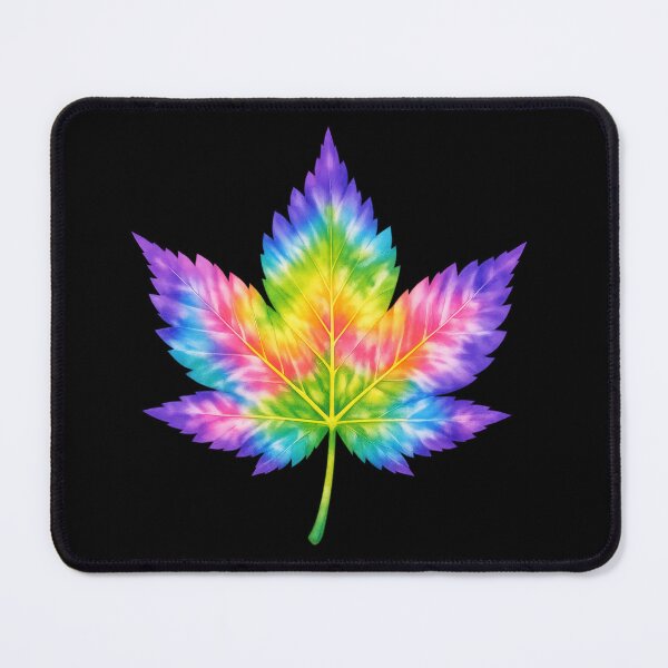 Item preview, Rainbow Tie-Dye Cannabis Leaf Art designed and sold by jgvisualarts.