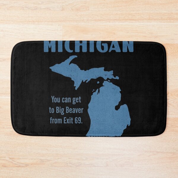 Item preview, Michigan Big Beaver Exit 69 Funny Michigan Map designed and sold by Dujosufot.
