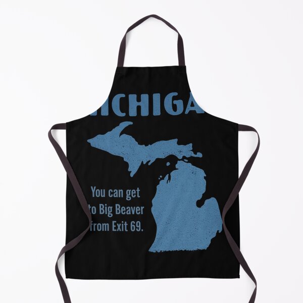 Item preview, Michigan Big Beaver Exit 69 Funny Michigan Map designed and sold by Dujosufot.