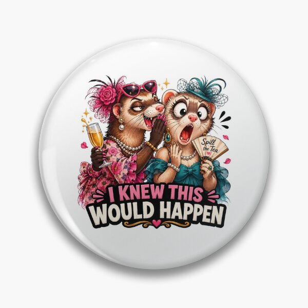 Item preview, Gossiping Ferrets Champagne Funny Friends Gift designed and sold by Gentlestate.