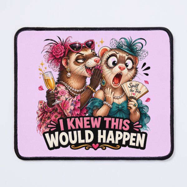 Item preview, Gossiping Ferrets Champagne Funny Friends Gift designed and sold by Gentlestate.