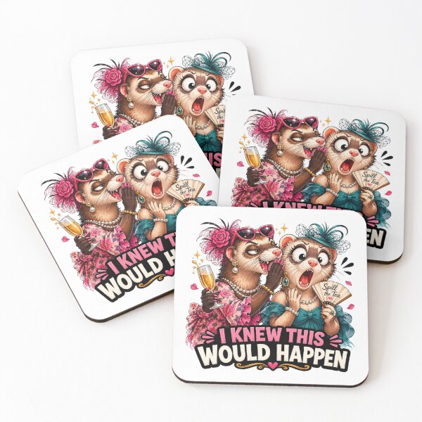 Item preview, Gossiping Ferrets Champagne Funny Friends Gift designed and sold by Gentlestate.