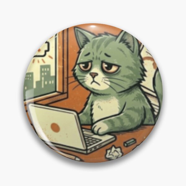 Item preview, Mentally Offline Since Monday Cat – Funny Work Meme designed and sold by Dada-arts.