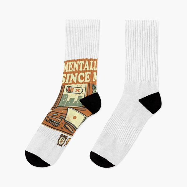 Item preview, Mentally Offline Since Monday Cat – Funny Work Meme designed and sold by Dada-arts.