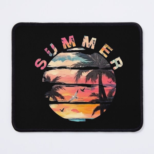 Item preview, Vintage Summer Beach Sunset - Retro Tropical Palm Trees designed and sold by Fateh-Kro ⭐⭐⭐⭐⭐.