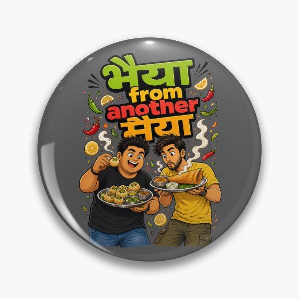 Item preview, Bhaiya from another Maiya - Street Food Lovers / Foodies | Quirky Hindi Theme Tshirt designed and sold by freezed-frames.