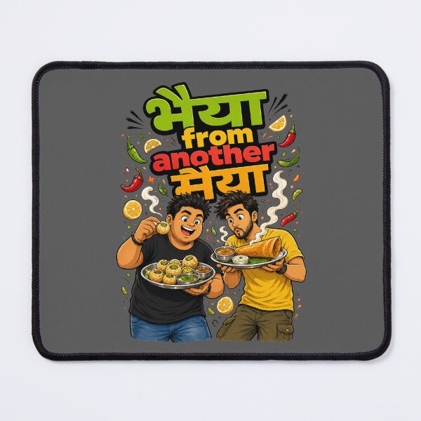 Item preview, Bhaiya from another Maiya - Street Food Lovers / Foodies | Quirky Hindi Theme Tshirt designed and sold by freezed-frames.