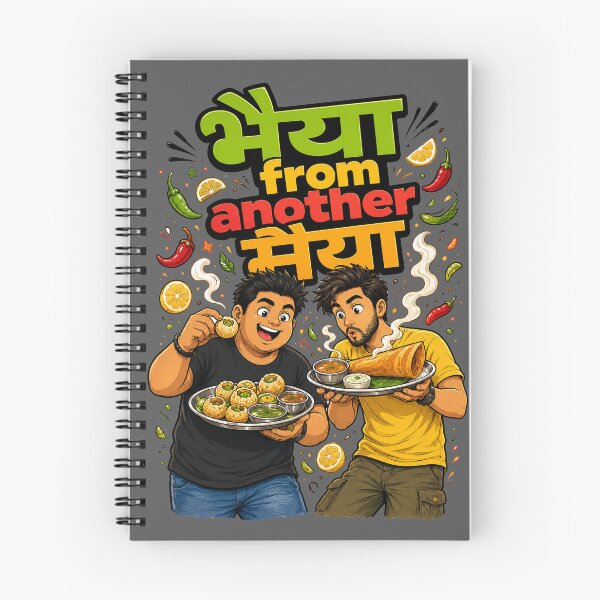 Item preview, Bhaiya from another Maiya - Street Food Lovers / Foodies | Quirky Hindi Theme Tshirt designed and sold by freezed-frames.