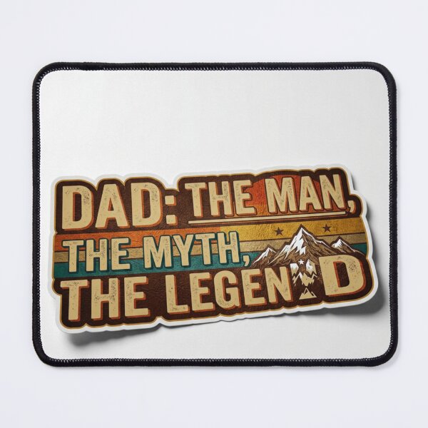 Item preview, Dad: The Man, The Myth, The Legend – Retro Vintage Mountain Sticker designed and sold by RetroSystemCo.