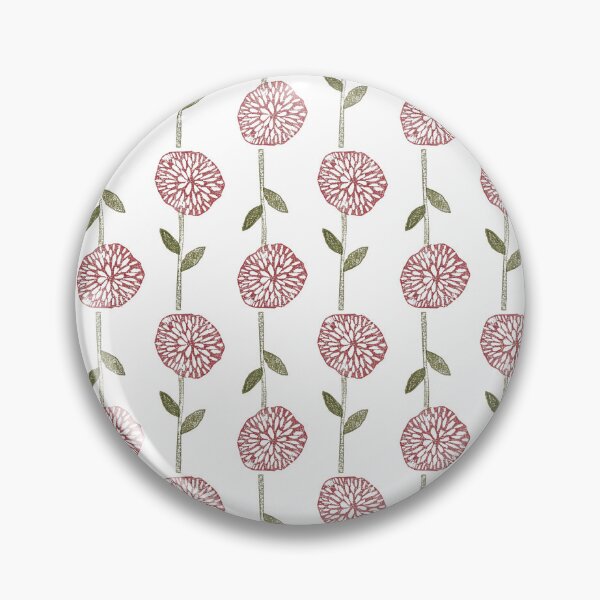 Item preview, Block print floral hand carved two-directional regular pattern designed and sold by Boy and Belugee.