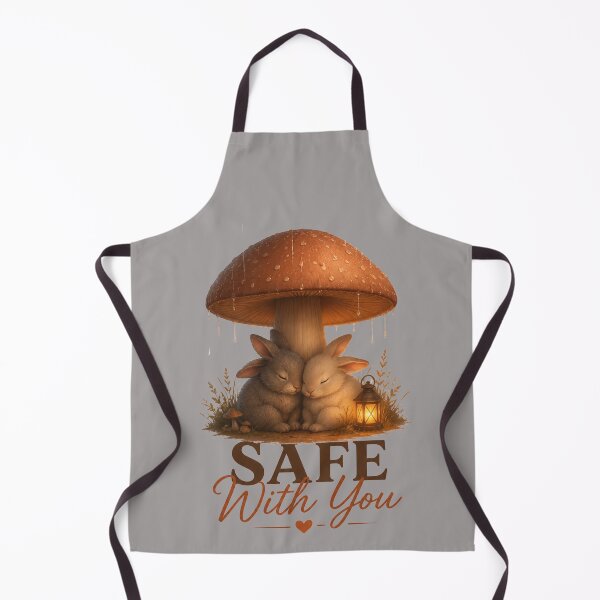 Item preview, Safe With You, Cozy Bunny Love Design, Soft Romantic Fantasy Artwork designed and sold by JagrDesigns.