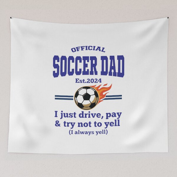 Item preview, Official Soccer Dad Est 2024 – Funny Football Dad Gift – I just Drive,Pay and Try Not Yell designed and sold by inkframe.