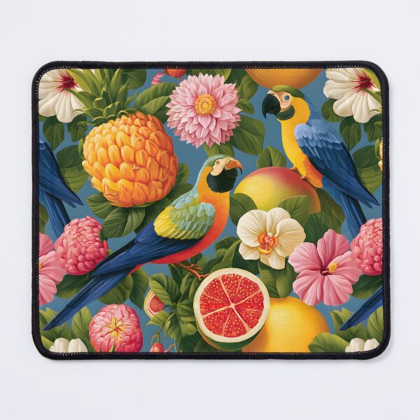 Item preview, Funny Parrors Tropical Fruita Floral Retro Pattern designed and sold by SecretDicer.