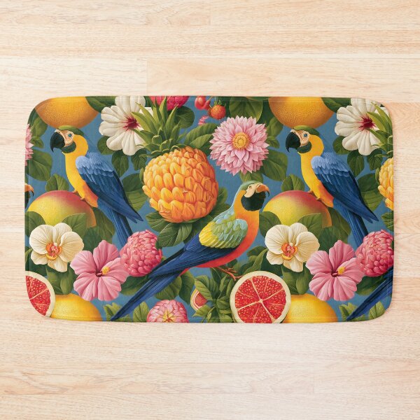 Item preview, Funny Parrors Tropical Fruita Floral Retro Pattern designed and sold by SecretDicer.