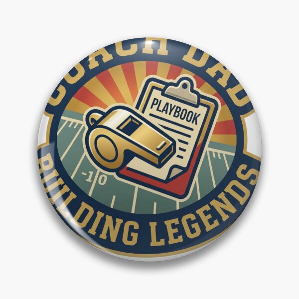 Item preview, Coach Dad: Building Legends – Retro Football Coaching Sticker designed and sold by RetroSystemCo.